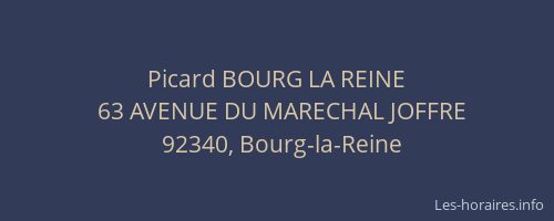 Picard BOURG LA REINE