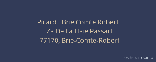 Picard - Brie Comte Robert