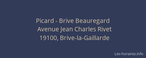 Picard - Brive Beauregard