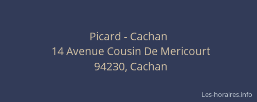 Picard - Cachan