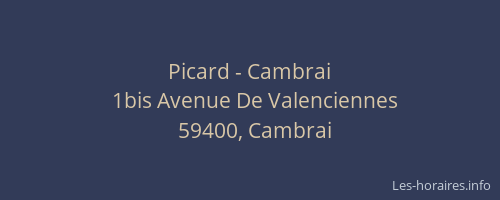 Picard - Cambrai