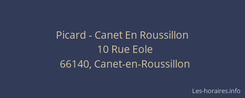 Picard - Canet En Roussillon