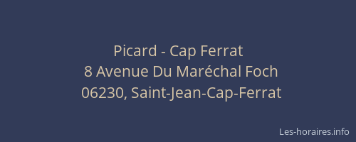 Picard - Cap Ferrat