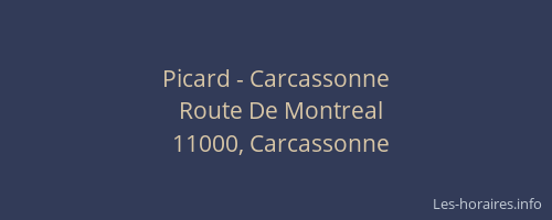 Picard - Carcassonne