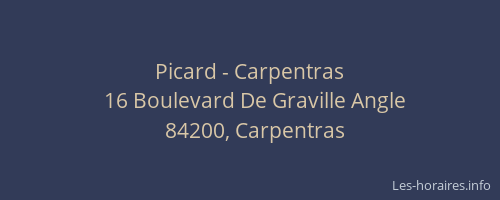 Picard - Carpentras