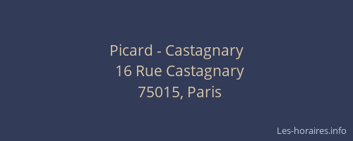 Picard - Castagnary
