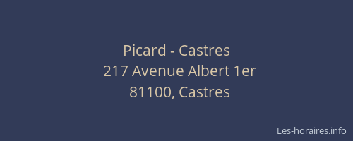 Picard - Castres