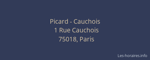 Picard - Cauchois