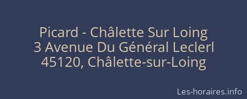 Picard - Châlette Sur Loing