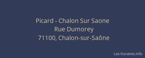 Picard - Chalon Sur Saone