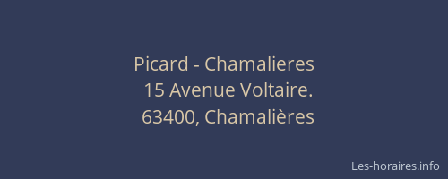 Picard - Chamalieres
