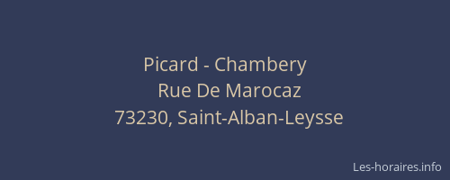 Picard - Chambery