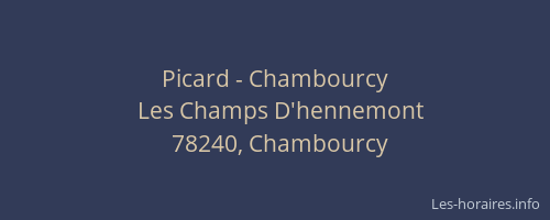 Picard - Chambourcy