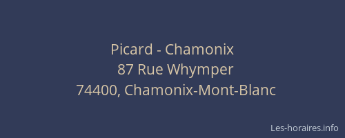 Picard - Chamonix
