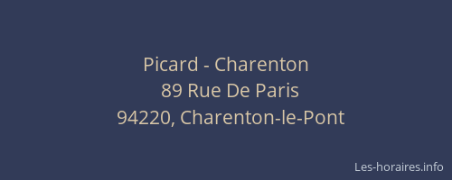 Picard - Charenton