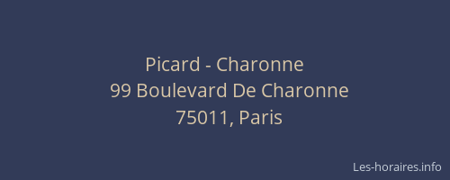 Picard - Charonne