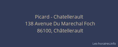 Picard - Chatellerault