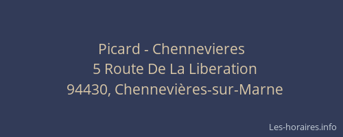 Picard - Chennevieres