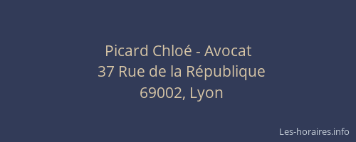 Picard Chloé - Avocat