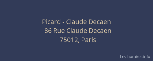 Picard - Claude Decaen