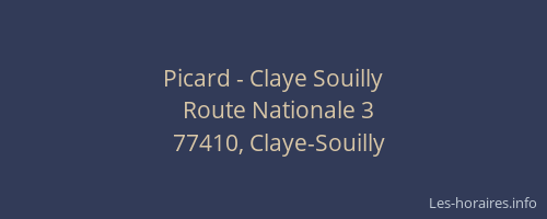 Picard - Claye Souilly
