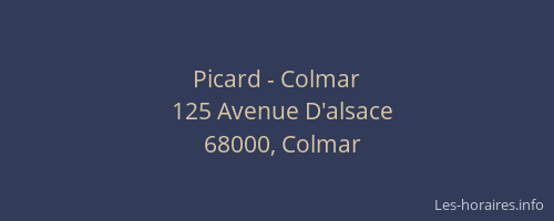 Picard - Colmar