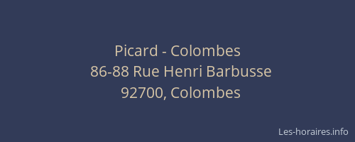 Picard - Colombes