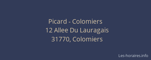 Picard - Colomiers
