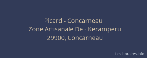 Picard - Concarneau