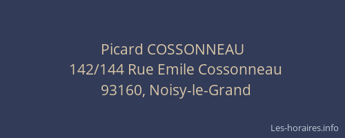 Picard COSSONNEAU