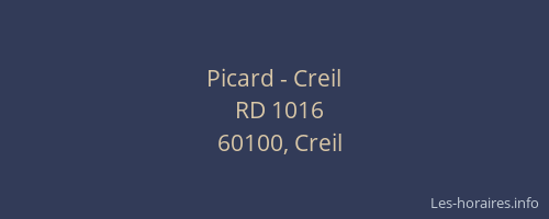 Picard - Creil