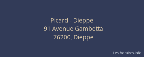 Picard - Dieppe