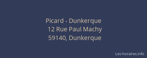 Picard - Dunkerque