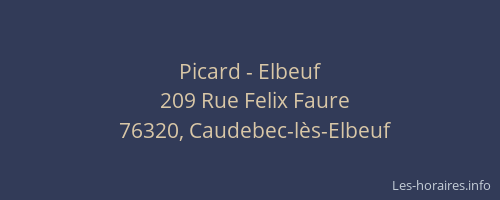 Picard - Elbeuf