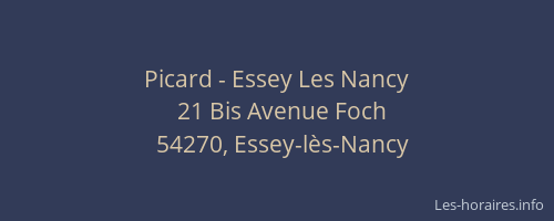 Picard - Essey Les Nancy