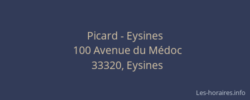 Picard - Eysines