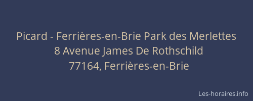 Picard - Ferrières-en-Brie Park des Merlettes