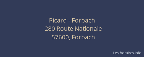 Picard - Forbach