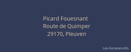 Picard Fouesnant