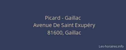 Picard - Gaillac