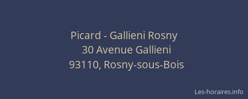 Picard - Gallieni Rosny