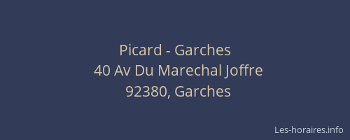 Picard - Garches