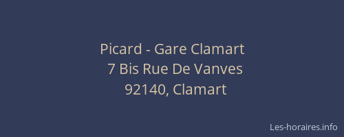 Picard - Gare Clamart