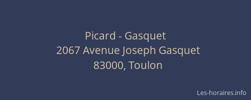 Picard - Gasquet