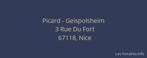 Picard - Geispolsheim