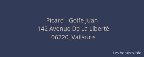 Picard - Golfe Juan