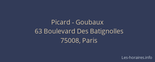 Picard - Goubaux