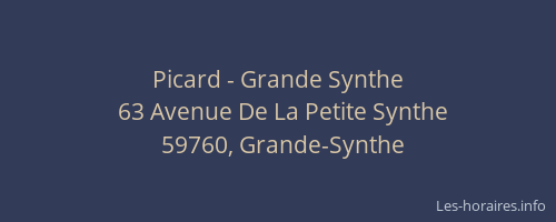 Picard - Grande Synthe