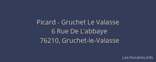 Picard - Gruchet Le Valasse