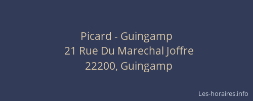 Picard - Guingamp